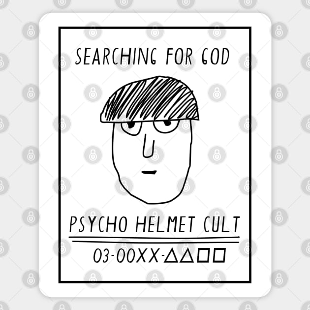 Psycho Helmet Magnet by merch.x.wear